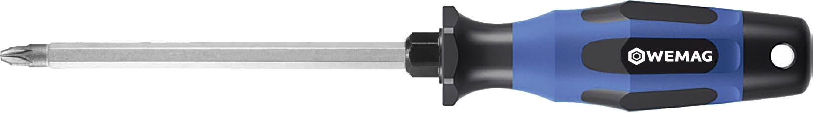 WEMAG All-in-one Schraubendreher PH, PZ PH1/2/3, PZ 1/2/3 in einer Klinge, blau