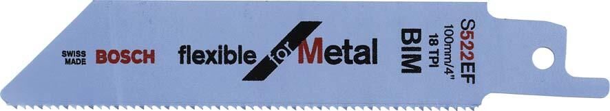 BOSCH Säbelsägeblatt 5 Stück, Flexible for Metal, S 522 EF