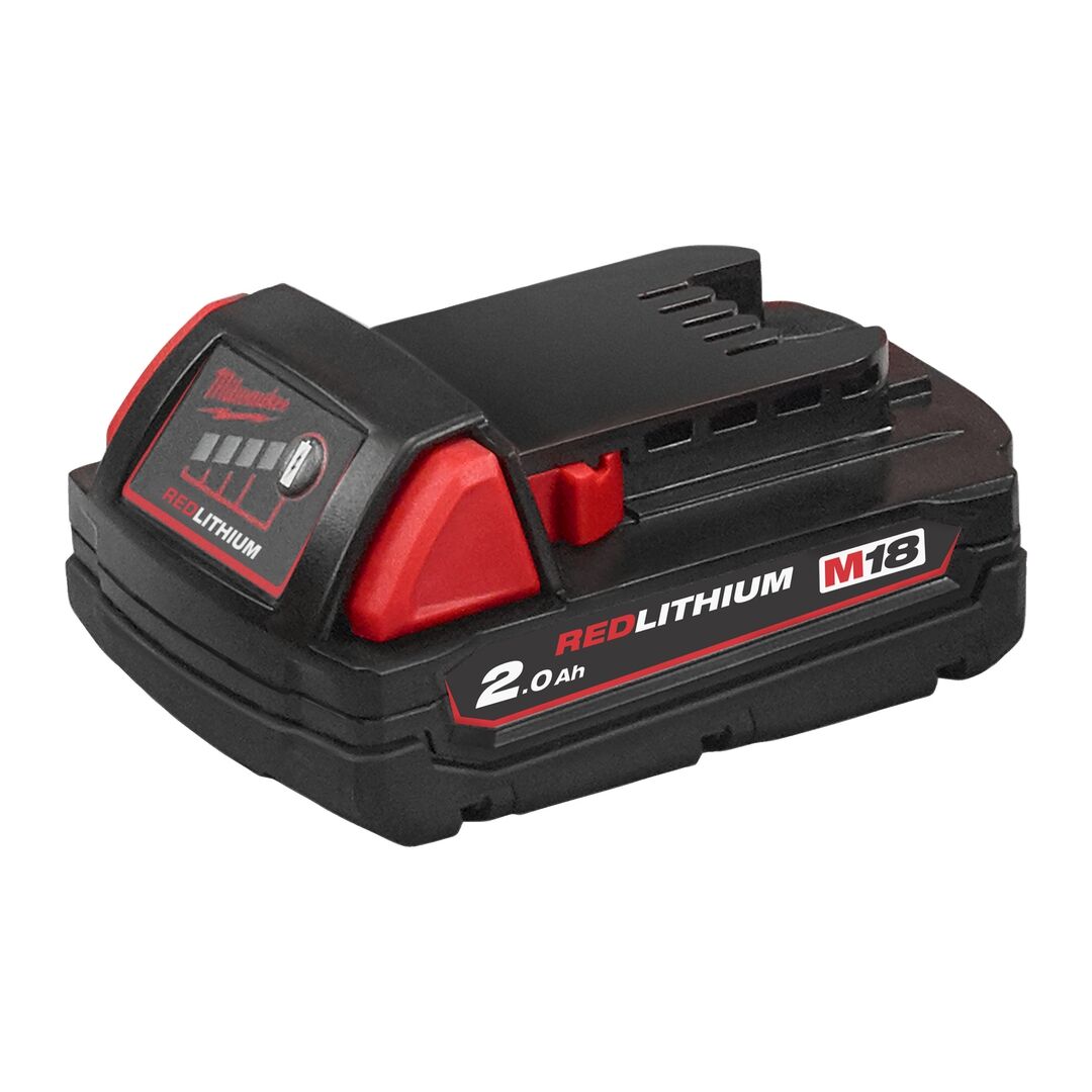 MILWAUKEE Akku M18 B2 18 V/2,0Ah Li-Ion Red MILWAUKEE Akku M18 B2 18 V/2,0Ah Li-Ion Red