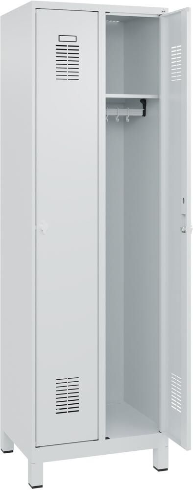 FORMAT Garderobenschrank BASIC Füße 1850x600x500mm 7035 2 Abt. FORMAT Garderobenschrank BASIC Füße 1850x600x500mm 7035 2 Abt.