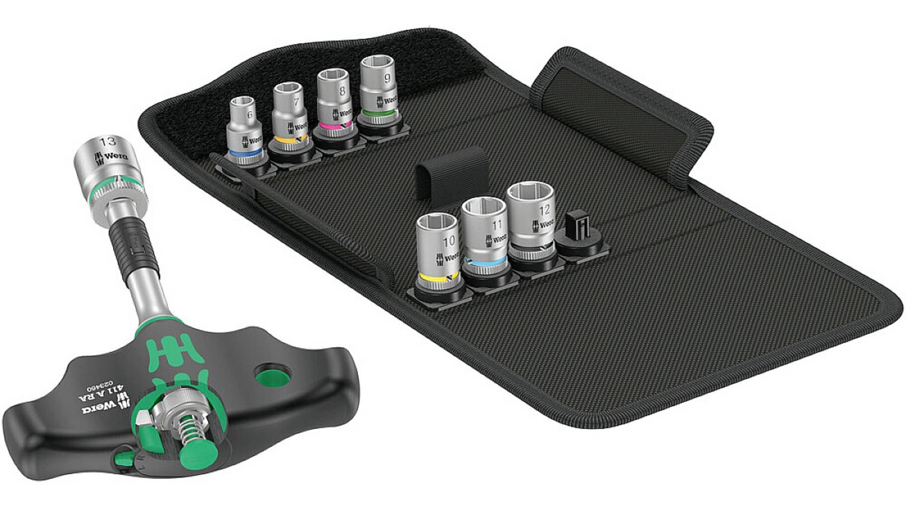 WERA Kraftform Kompakt 400 RA Set 2 1/4" Quergriff-Knarre 9-tlg. WERA Kraftform Kompakt 400 RA Set 2 1/4" Quergriff-Knarre 9-tlg.