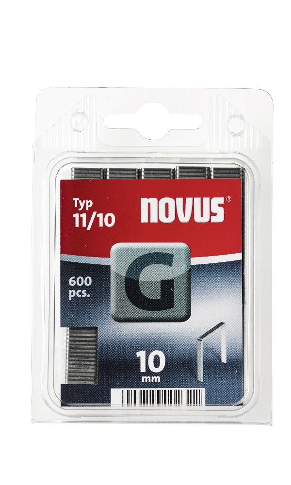 NOVUS Flachdrahtklammern Typ G 11/10 Klarsichtpack a 600St.