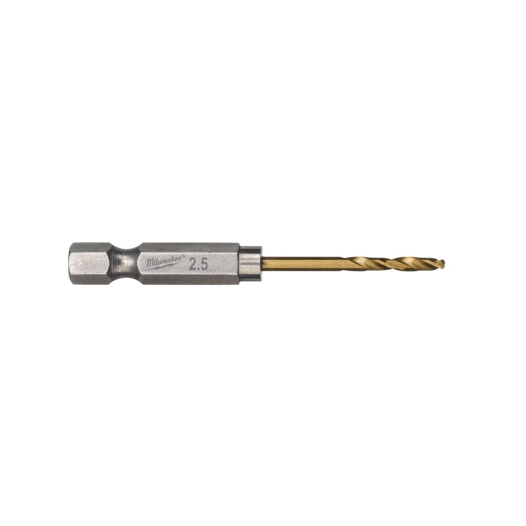 MILWAUKEE SHOCKWAVE Metallbohrer HSS-G RED hex Titan 1/4",2,5x62mm VE 10 MILWAUKEE SHOCKWAVE Metallbohrer HSS-G RED hex Titan 1/4",2,5x62mm VE 10