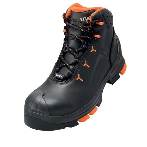 UVEX 2 Sicherheits-Stiefel Gr. 38 W11 S3L ESD SR schw/orange 6503.2