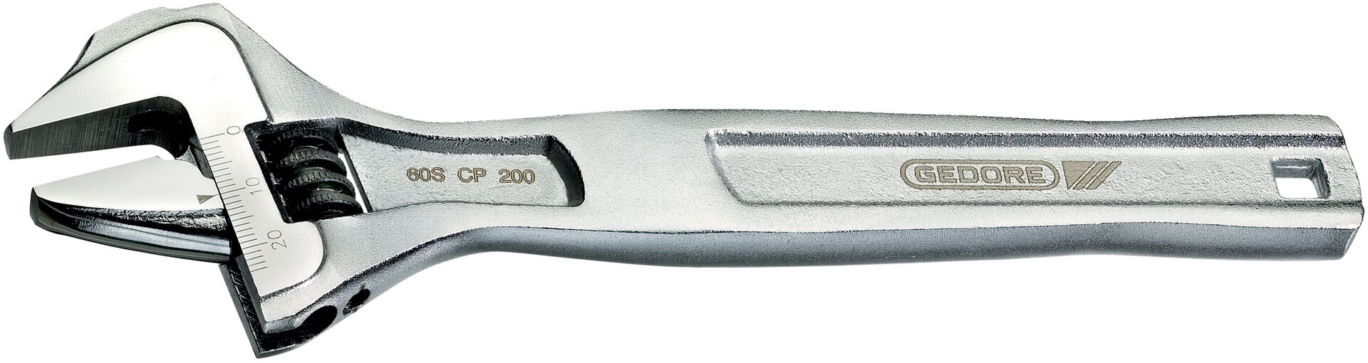 GEDORE Einmaulschlüssel verstellbar verchromt 60 S 6 C 2668831 GEDORE Einmaulschlüssel verstellbar verchromt 60 S 6 C 2668831