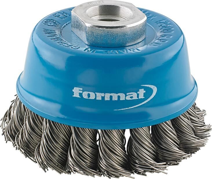 FORMAT Topfbürste Stahldraht gezopft M14 65x0,50mm FORMAT Topfbürste Stahldraht gezopft M14 65x0,50mm