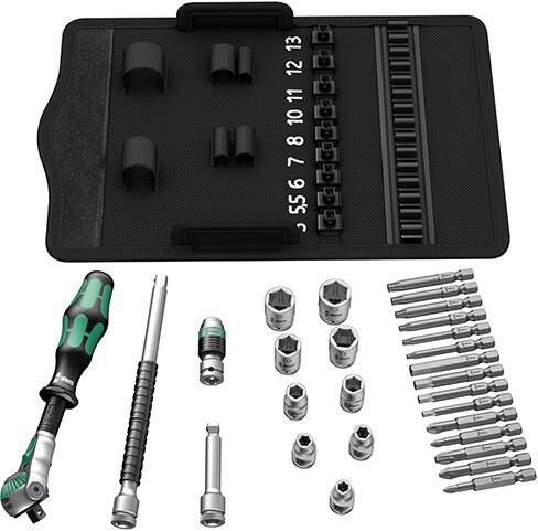 WERA 1/4" Steckschlüssel-Garnitur ZYKLOP speed