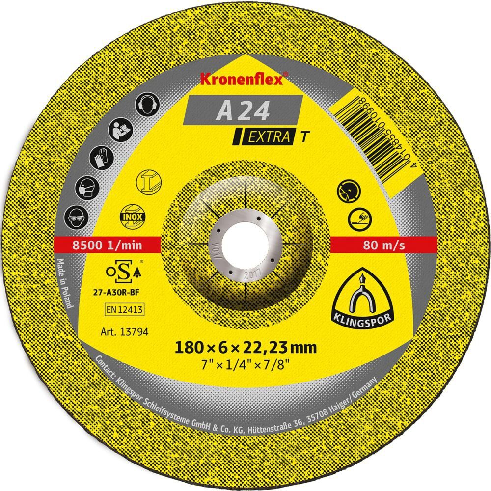 KLINGSPOR Schruppscheibe A24Extra 115x6 188465 KLINGSPOR Schruppscheibe A24Extra 115x6 188465
