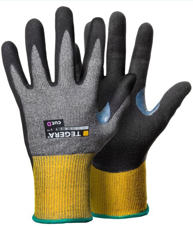 TEGERA Schnittschutzhandschuh 8807 Kl. D schwarz/gelb Gr. 8 TEGERA Schnittschutzhandschuh 8807 Kl. D schwarz/gelb Gr. 8