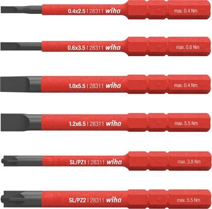 2831B607 slimBit electric 6tlg. Schlitz/Xeno  Wiha
