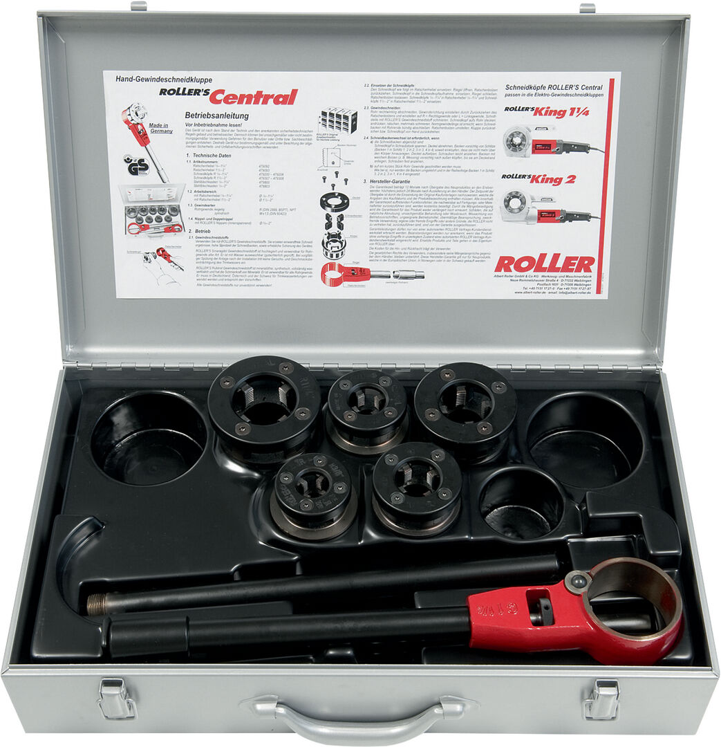 ROLLER Gewindeschneidkl. i.Kof Central Set R 3/8-1 1/4z