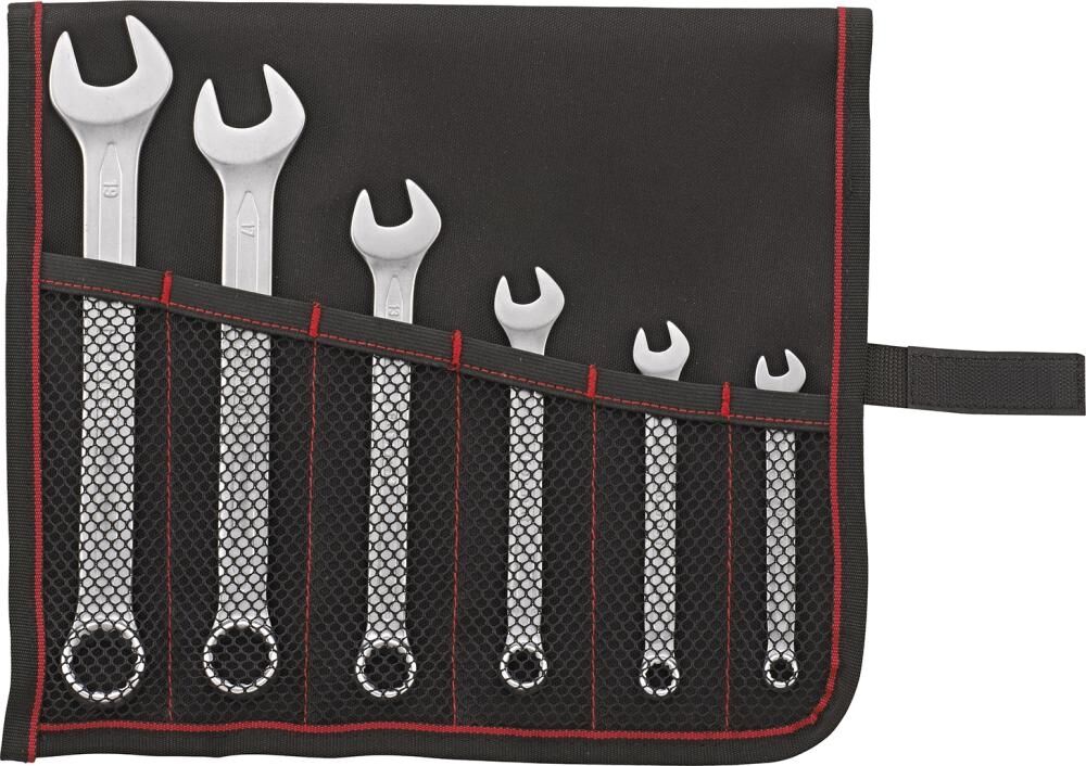 FORMAT Ringmaulschlüssel-Set DIN3113A 7-19mm 6-teilig in Rolltasche FORMAT Ringmaulschlüssel-Set DIN3113A 7-19mm 6-teilig in Rolltasche