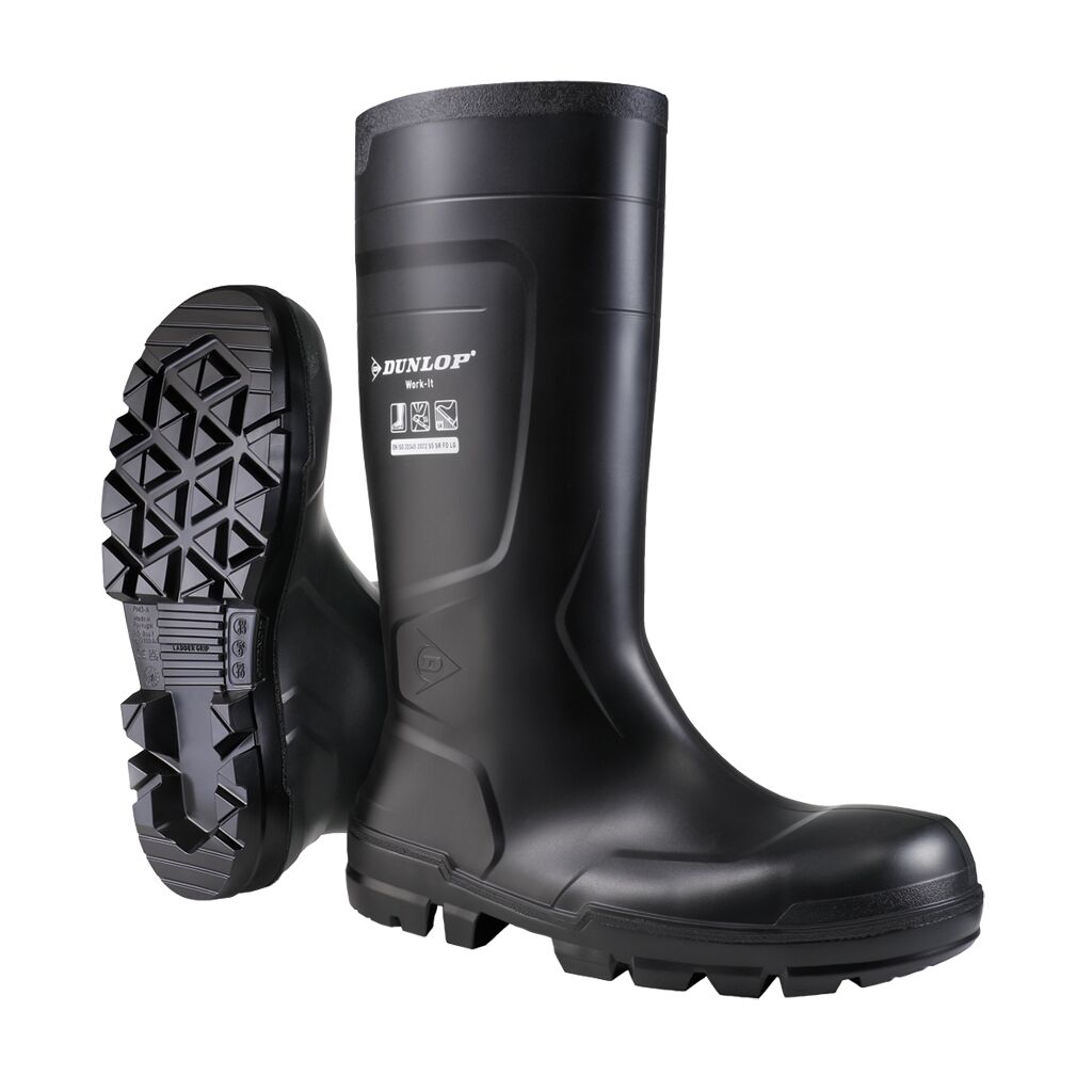 DUNLOP Sicherheits-Stiefel Work-It Full Safety Gr. 40 PVC schw S5 SR, NB2HD01