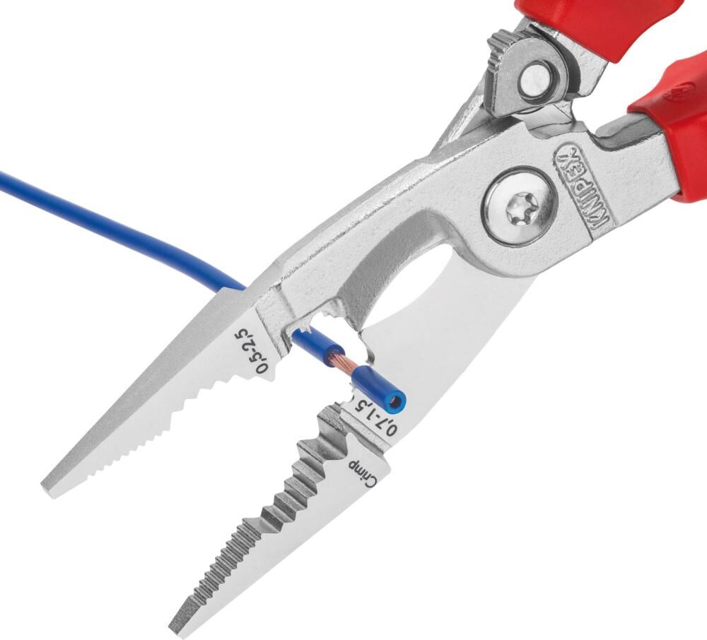 KNIPEX 13 96 200 T Elektro- Installationszange VDE verchr. 200 mm KNIPEX 13 96 200 T Elektro- Installationszange VDE verchr. 200 mm