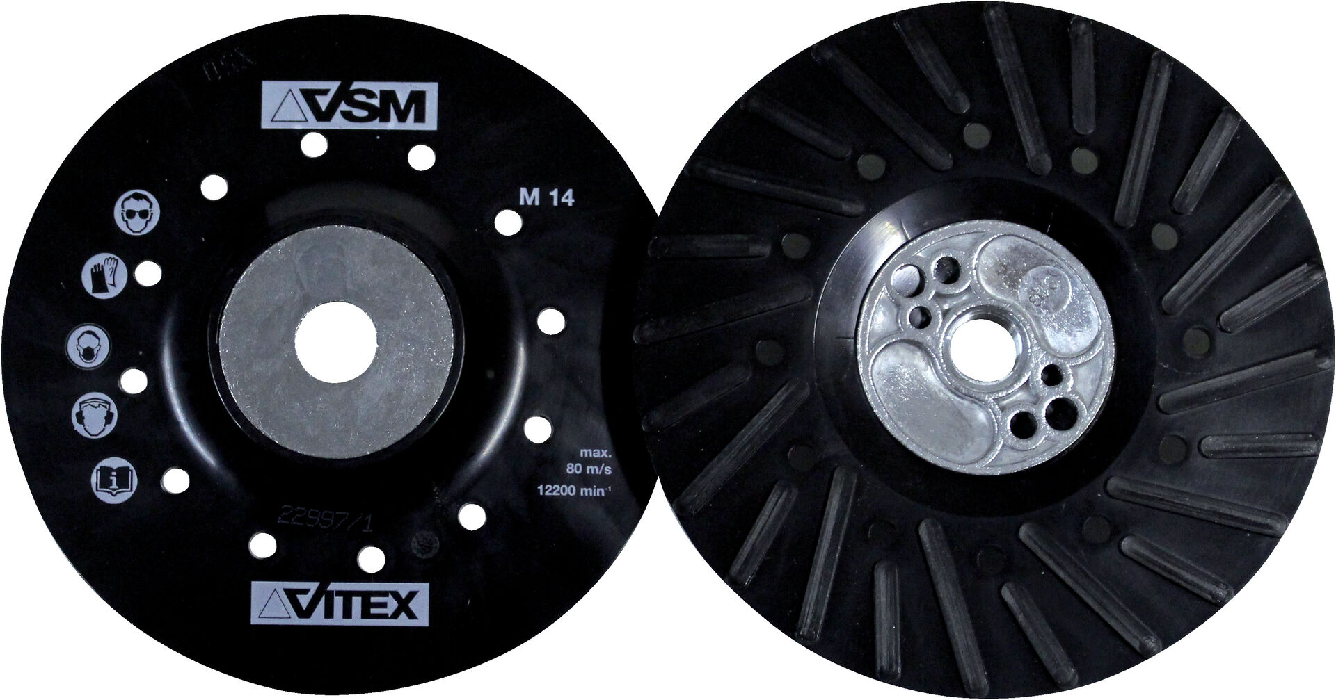 VSM Turbo-Stützteller mit Kühlrippen 125mm M14 VSM Turbo-Stützteller mit Kühlrippen 125mm M14