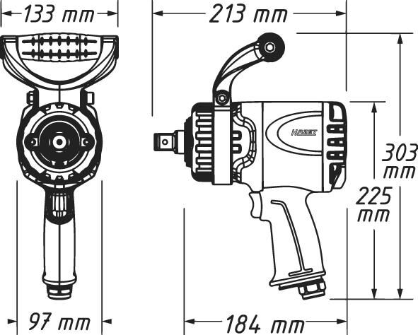 HAZET Twin Turbo Schlagschrauber,1/2" kurze Ausführung , max.2200 Nm 9012TT HAZET Twin Turbo Schlagschrauber,1/2" kurze Ausführung , max.2200 Nm 9012TT