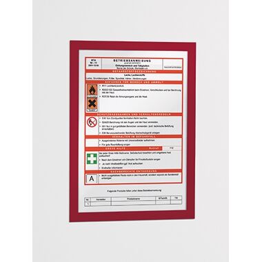 DURABLE Magnetrahmen MAGAFRAME 487203 DIN A4 rot 2 St./Pack.