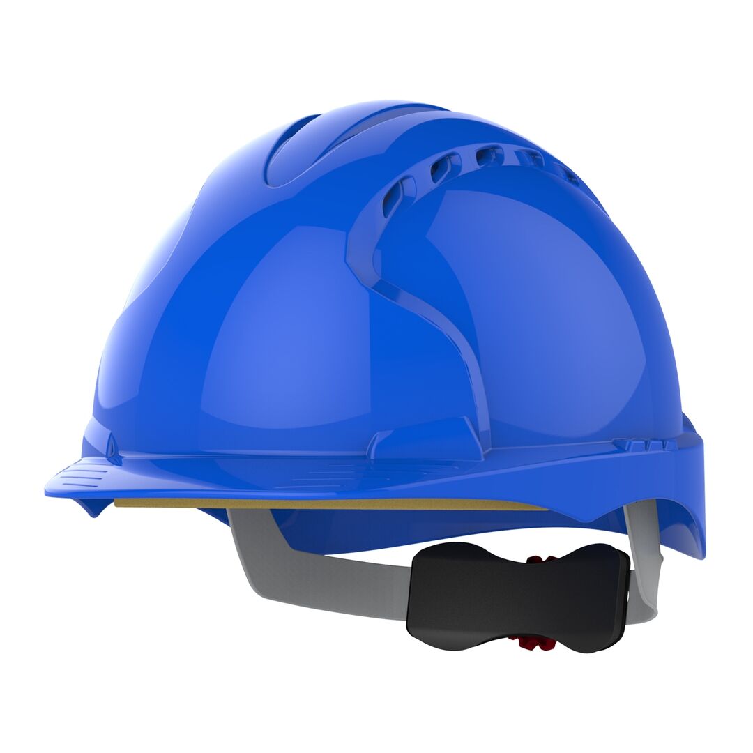 JSP Schutzhelm EVO3 AJF170 belüftet, mit Schirm, blau