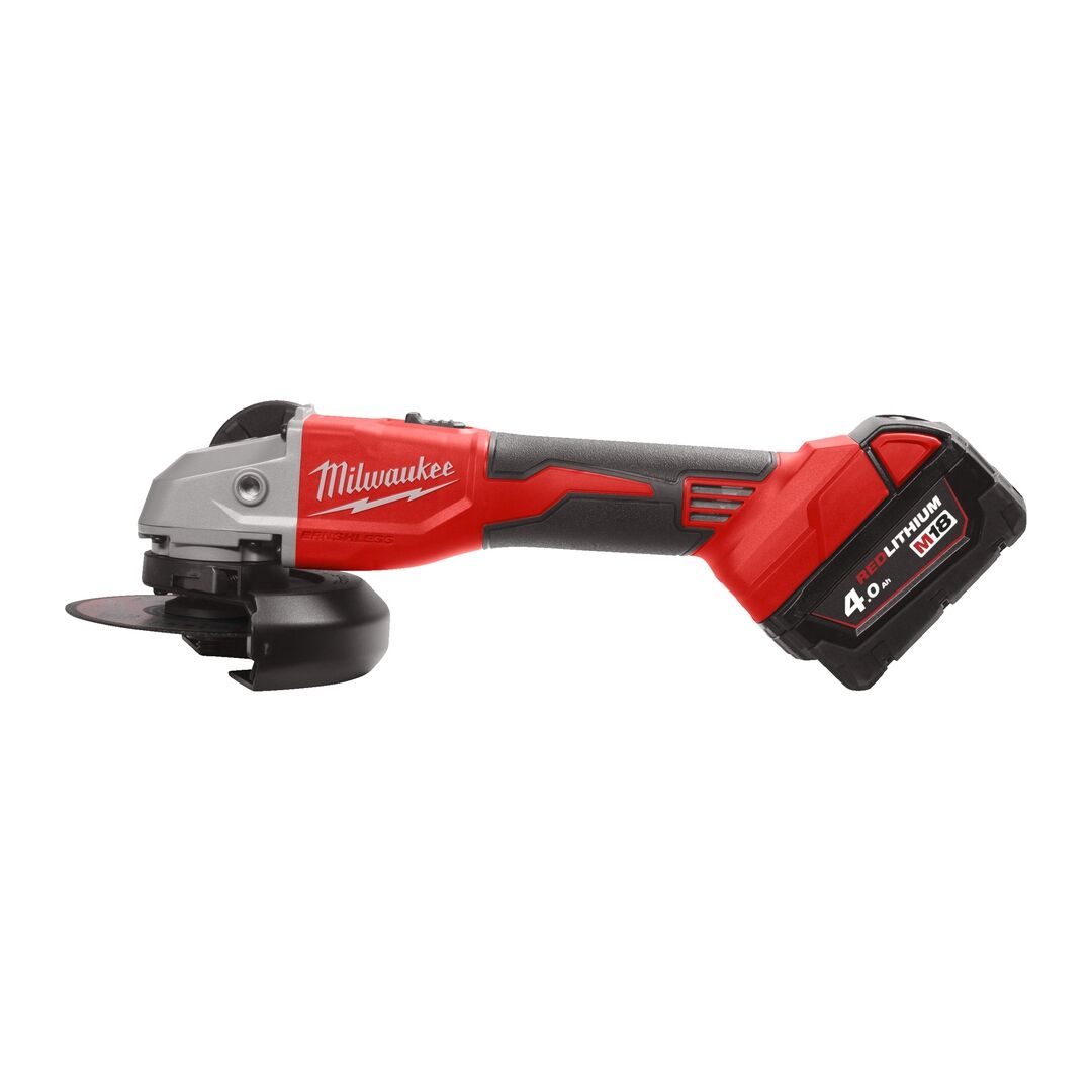 MILWAUKEE Akku-Winkelschleifer 125 mm M18 BLSAG125X-402X, 2x18V/4,0 Ah, Ladeg.