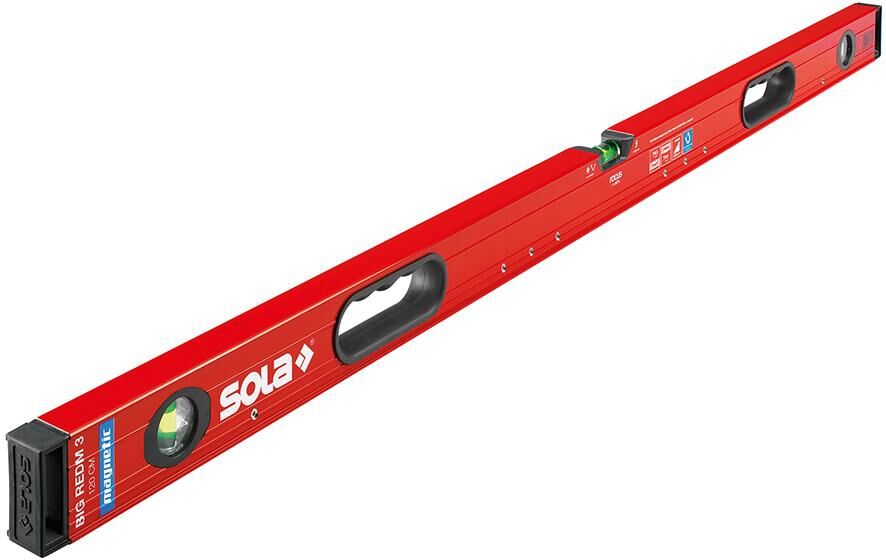 SOLA Magnet-Wasserwaage LM Big REDM 3 120cm, pulverbeschichtet