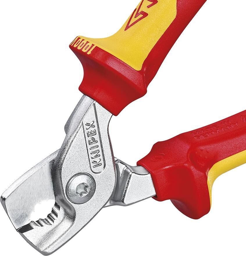 KNIPEX 95 16 160 StepCut Kabelschere isoliert Mehrkohne VDE verchr. 160mm KNIPEX 95 16 160 StepCut Kabelschere isoliert Mehrkohne VDE verchr. 160mm