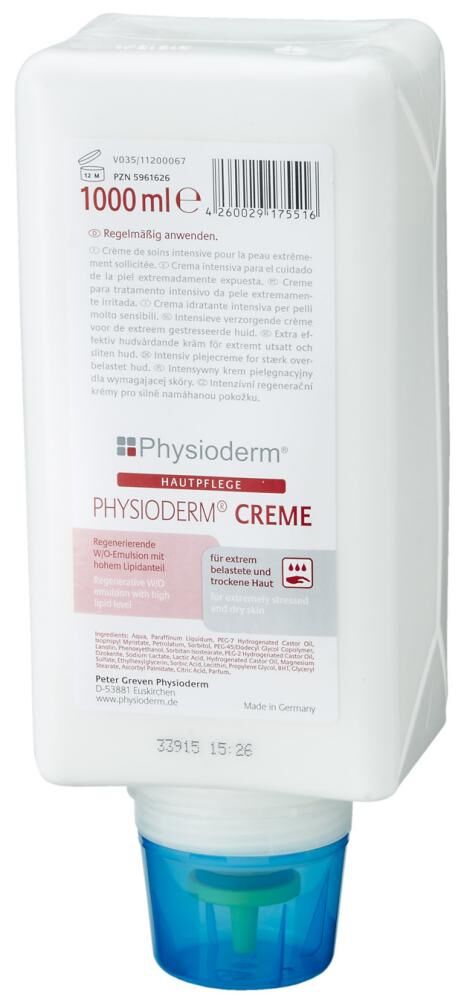 PHYSIODERM Hautpflegecreme 1.000ml Varioflasche PHYSIODERM Hautpflegecreme 1.000ml Varioflasche