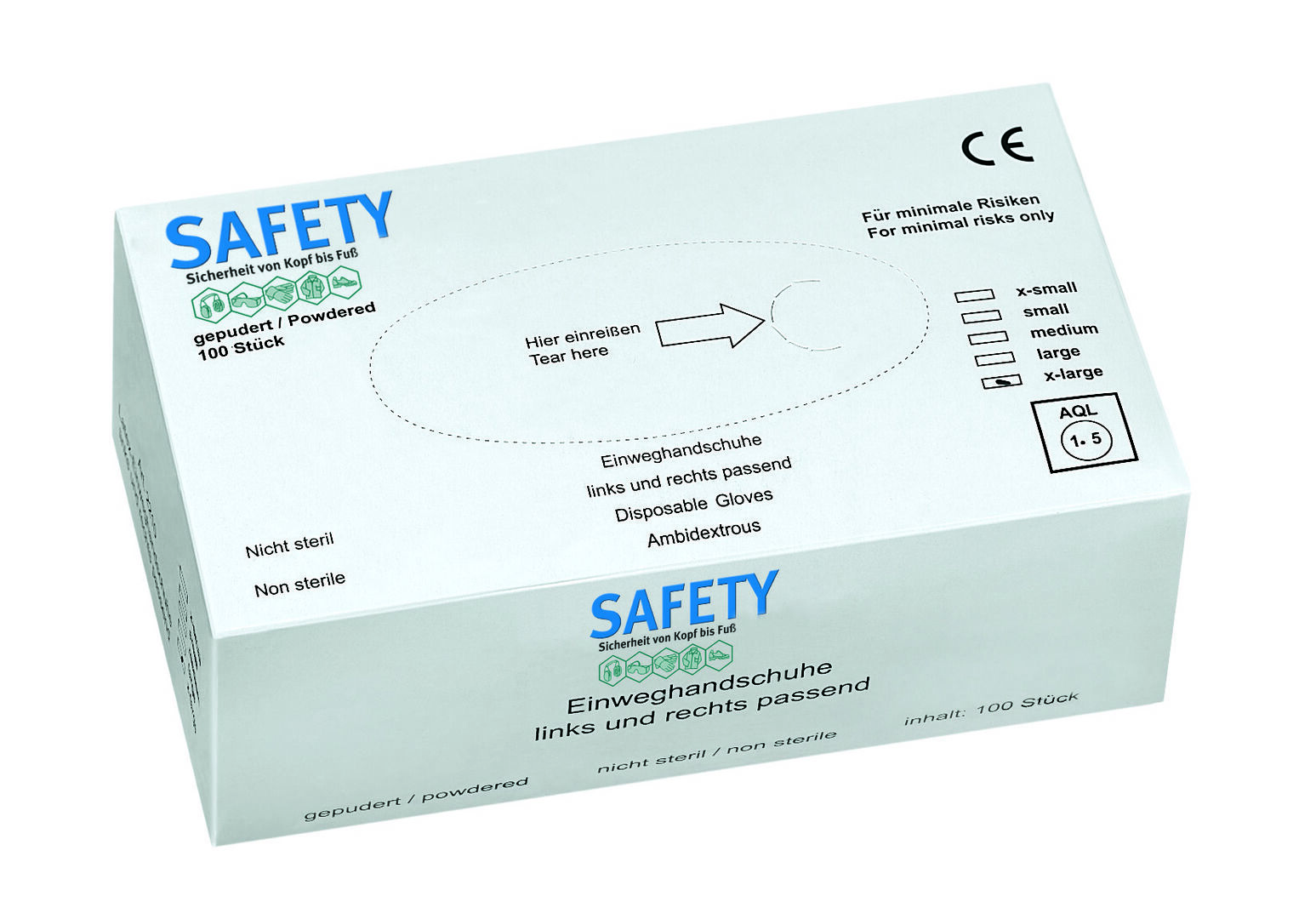 NITRAS NITRIL-Einmalhandschuh UNGEPUDERT mit Rollrand Box a 100 Stk. Gr. 10 XL NITRAS NITRIL-Einmalhandschuh UNGEPUDERT mit Rollrand Box a 100 Stk. Gr. 10 XL