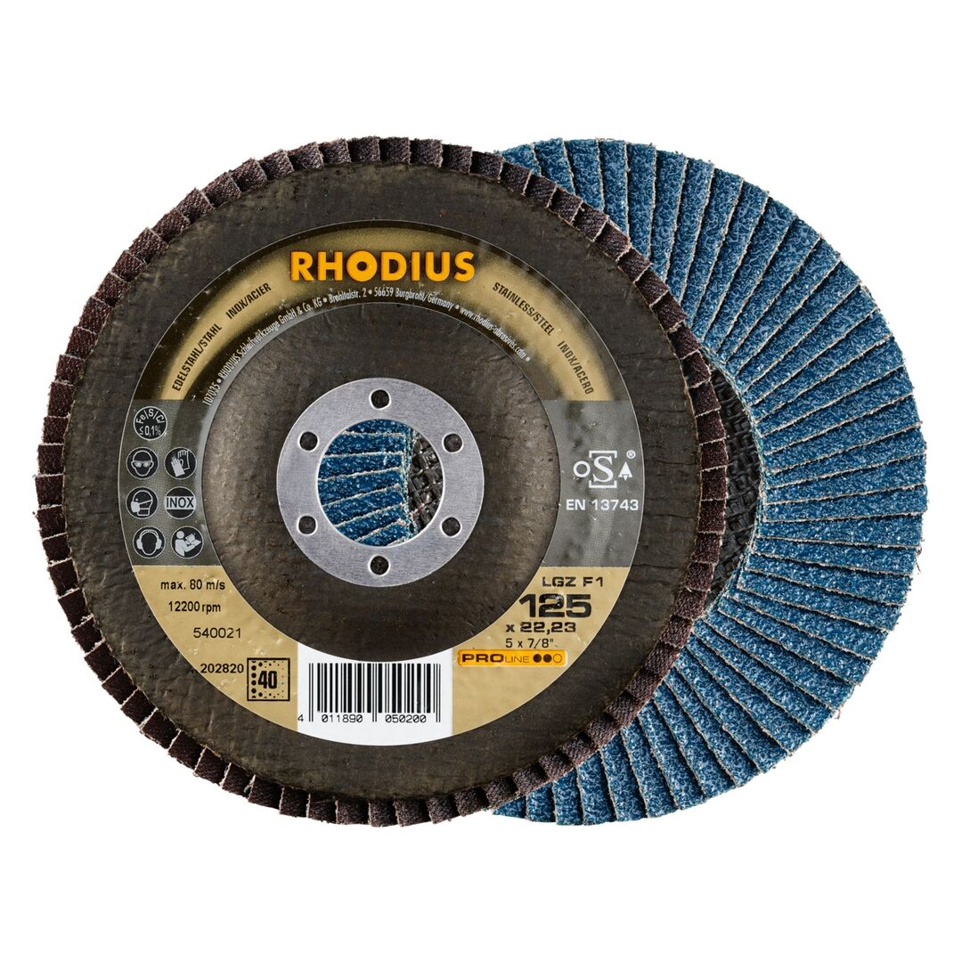 RHODIUS Lamellenschleifsch.LGZ F1 125mm K 40 RHODIUS Lamellenschleifsch.LGZ F1 125mm K 40