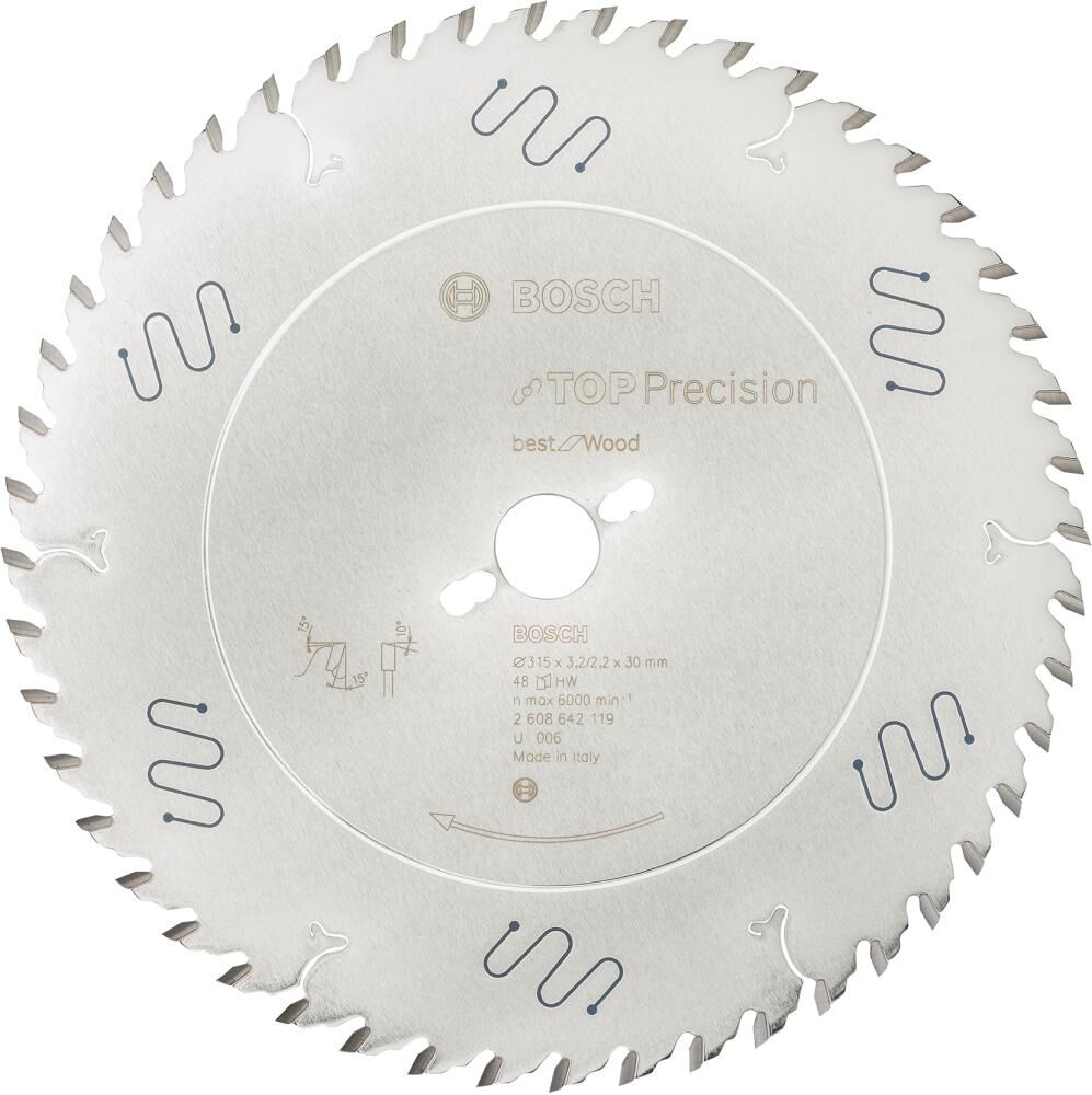 BOSCH HM-Sägeblatt Top Precisio 315x30mm 48 Z WZ
