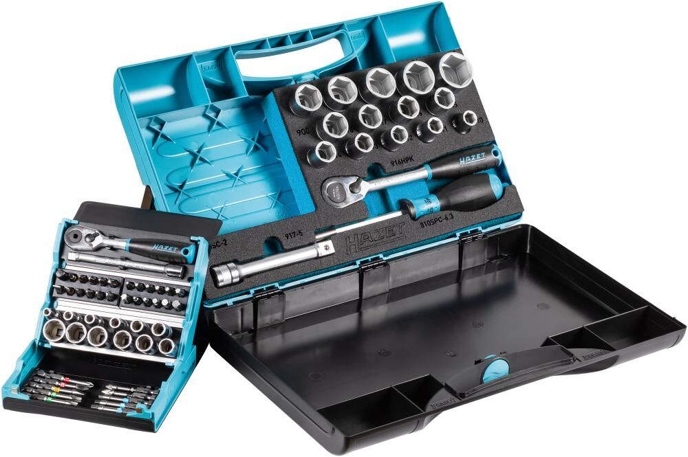 HAZET Steckschlüssel-Garnitur 953SC 68-teilig 1/4" & 1/2"