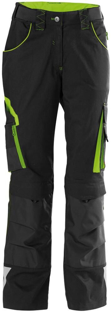 FORTIS Damen-Bundhose 24 schwarz/limegreen Gr. 36