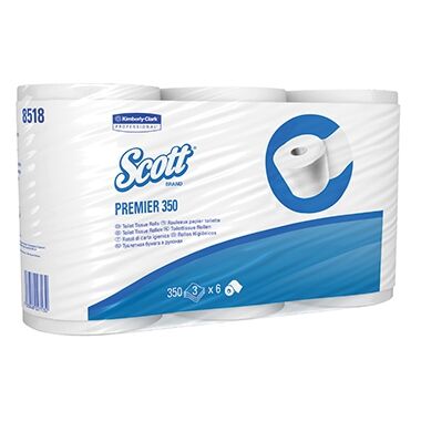 SCOTT Toilettenpapiert Plus 8518 020 3lagig 350Bl. 6St./Pack. SCOTT Toilettenpapiert Plus 8518 020 3lagig 350Bl. 6St./Pack.