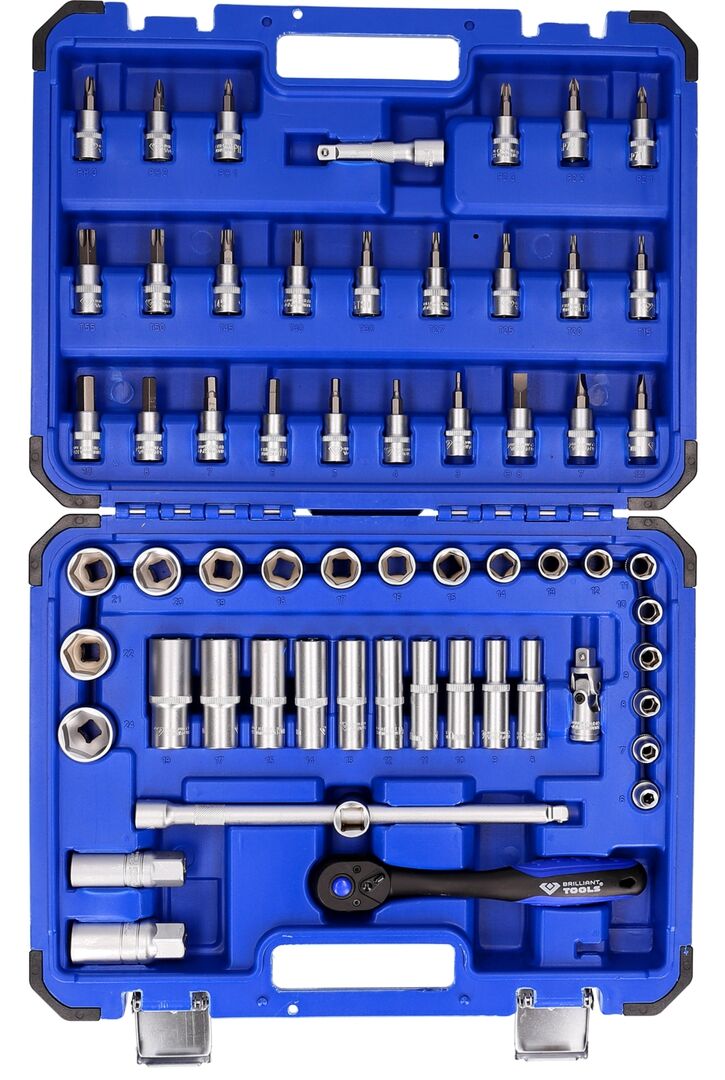 BRILLIANT TOOLS 3/8" Steckschlüssel-Satz,61-tlg. BRILLIANT TOOLS 3/8" Steckschlüssel-Satz,61-tlg.