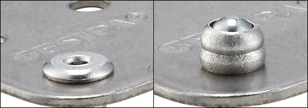 GESIPA Polygrip Mehrbereichs-Blindniet 4,0 x 10,0 - Alu/Stahl, Flachrundkopf