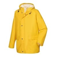 PU plus Regenjacke, gelb mit Kapuze wind- & wasserdicht, Gr. L