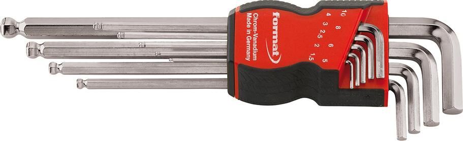 FORMAT Winkelschraubendreher-Set 1,5-10mm 6kt. Kugelkopf
