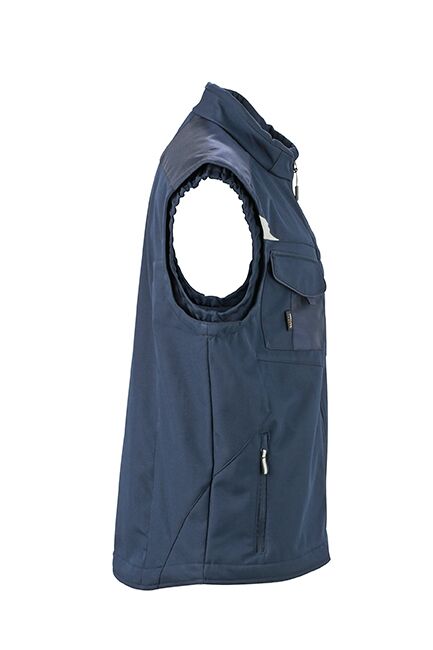 JN Workwear Softshell Vest JN845 100%PES, navy/navy, Größe S JN Workwear Softshell Vest JN845 100%PES, navy/navy, Größe S
