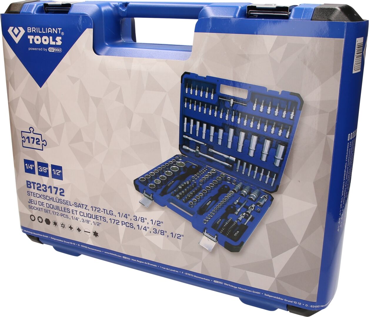 BRILLIANT TOOLS Steckschlüssel-Satz 172-tlg. 1/4" 3/8" 1/2" BRILLIANT TOOLS Steckschlüssel-Satz 172-tlg. 1/4" 3/8" 1/2"