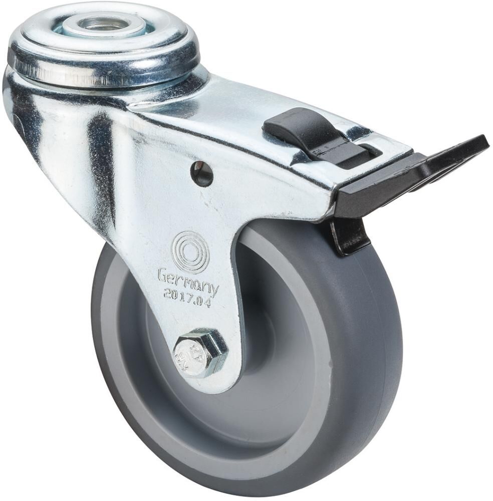 BS ROLLEN Lenkrolle A321mit Feststeller 75mm Rückenl. Gummirad GL grau BS ROLLEN Lenkrolle A321mit Feststeller 75mm Rückenl. Gummirad GL grau