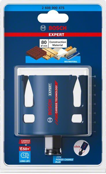 BOSCH Lochsäge EXPERT ConstructionMat 80mm
