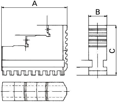FORMAT Dreibackensatz DIN6350 BB 100mm FORMAT Dreibackensatz DIN6350 BB 100mm