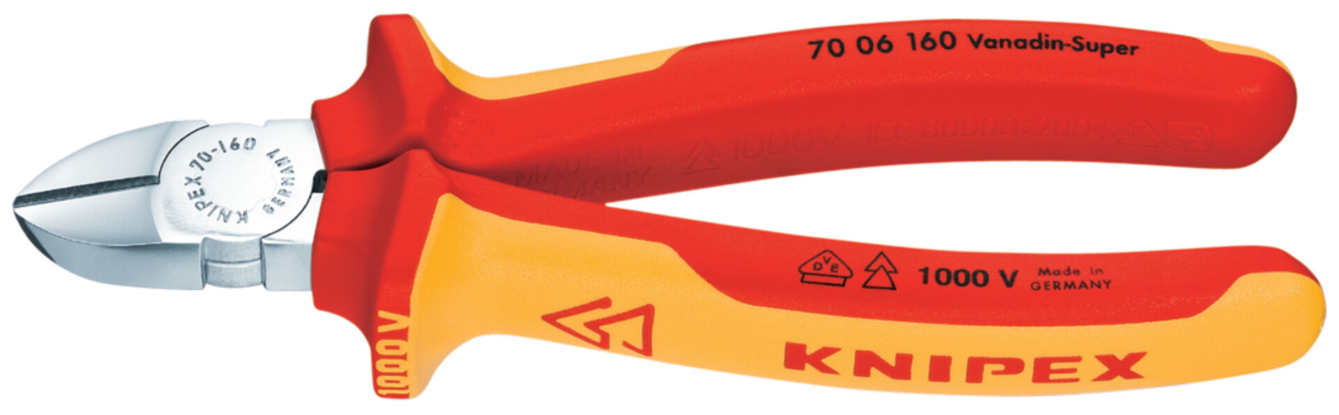 KNIPEX 70 06 180 Seitenschneider isoliert Mehrko. VDE verch. 180 mm