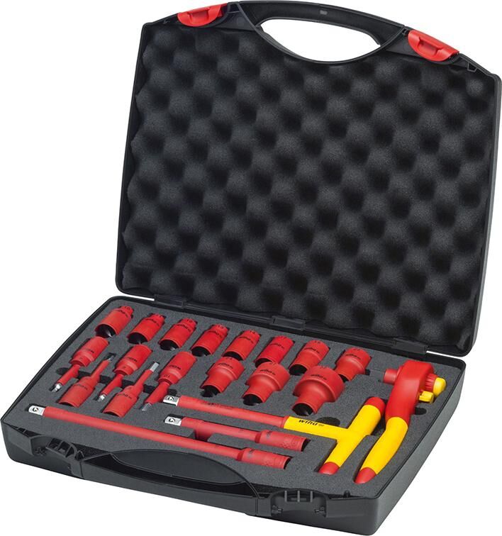 WIHA Steckschlüssel-Satz 1/2" VDE 20-teilig im Koffer