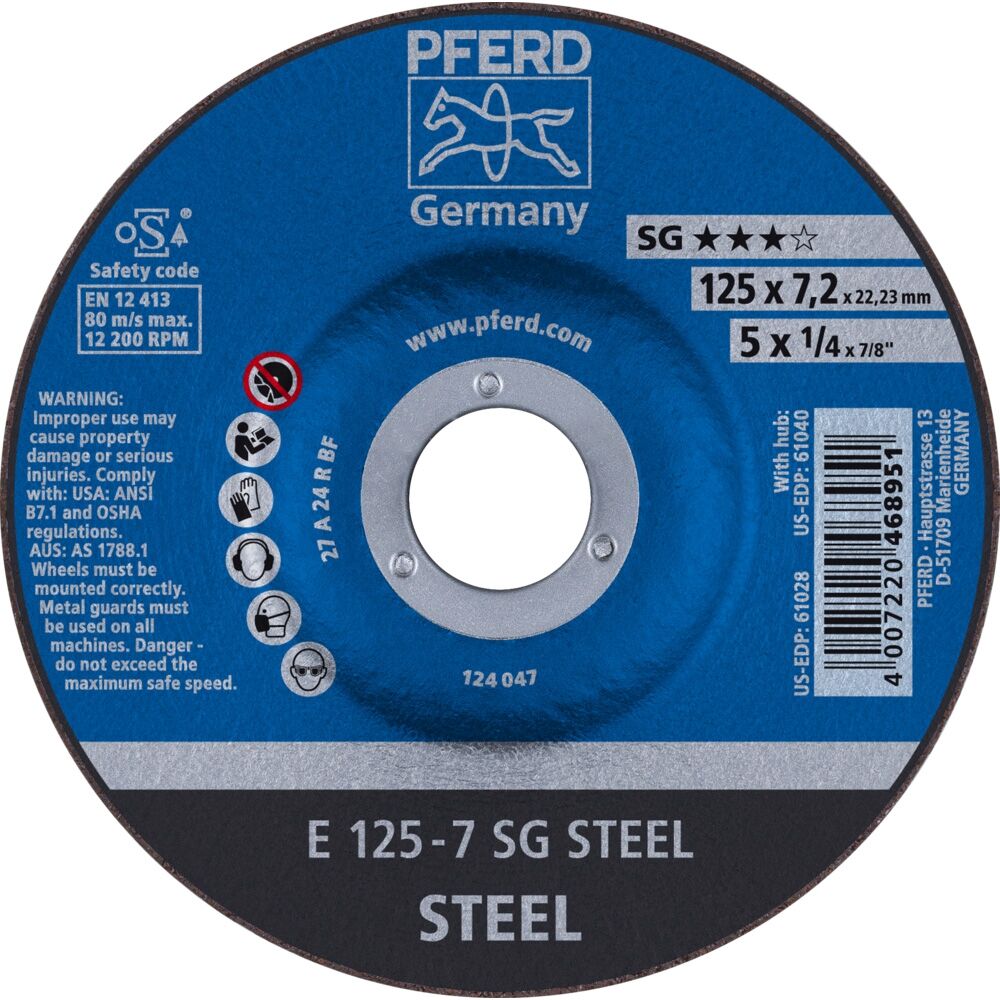 Schruppscheibe A24RSG 125x7,2mm gekröpft Rüggeberg