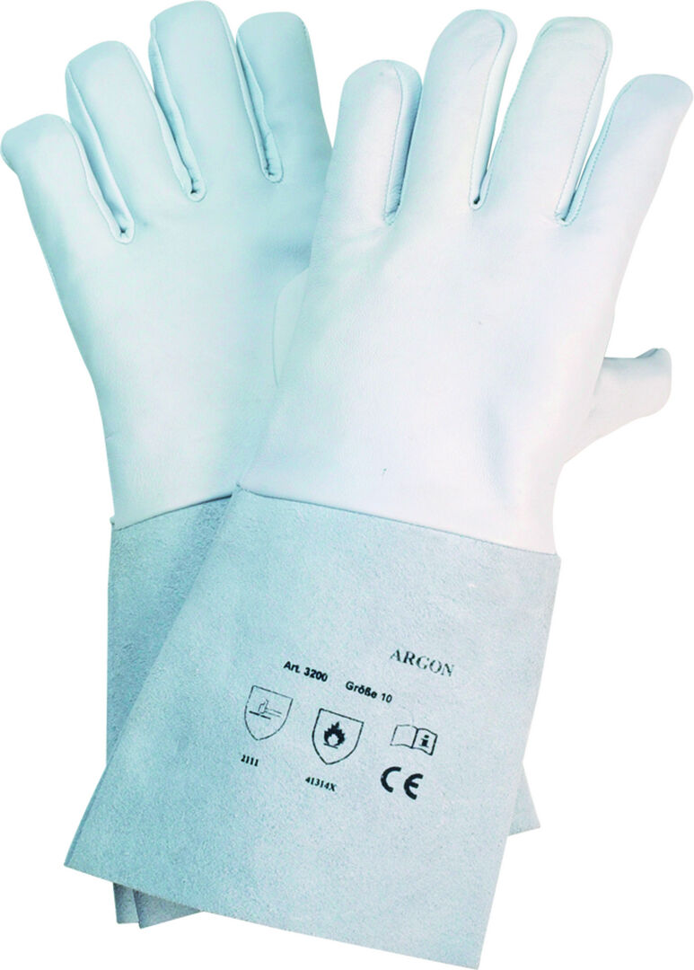 NITRAS Vollnappa Schweisserhandschuh ARGON mit Spaltlederstulpe 35 cm lang Gr. 10 NITRAS Vollnappa Schweisserhandschuh ARGON mit Spaltlederstulpe 35 cm lang Gr. 10