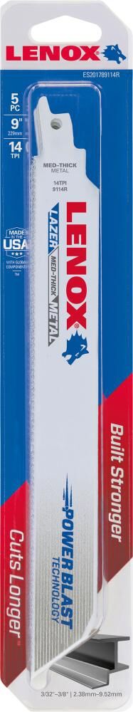 LENOX Säbelsägeblatt LAZER 5St. 229x25x1,1mm 14 Z LENOX Säbelsägeblatt LAZER 5St. 229x25x1,1mm 14 Z
