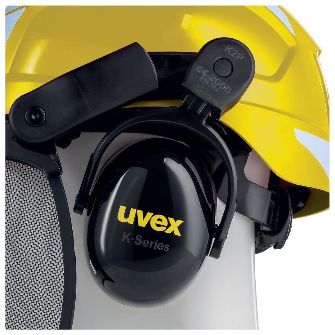 UVEX Schutzhelm pheos forestry 9774 kurzer Schirm, Drehrad, gelb UVEX Schutzhelm pheos forestry 9774 kurzer Schirm, Drehrad, gelb