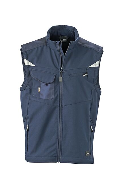 JN Workwear Softshell Vest JN845 100%PES, navy/navy, Größe S JN Workwear Softshell Vest JN845 100%PES, navy/navy, Größe S