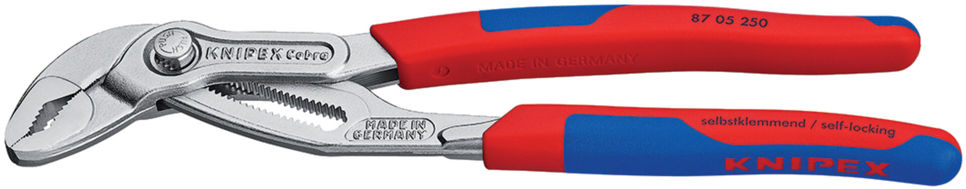 KNIPEX 87 05 250 Cobra Hightech- Wasserpumpenzange verchr. 250 mm