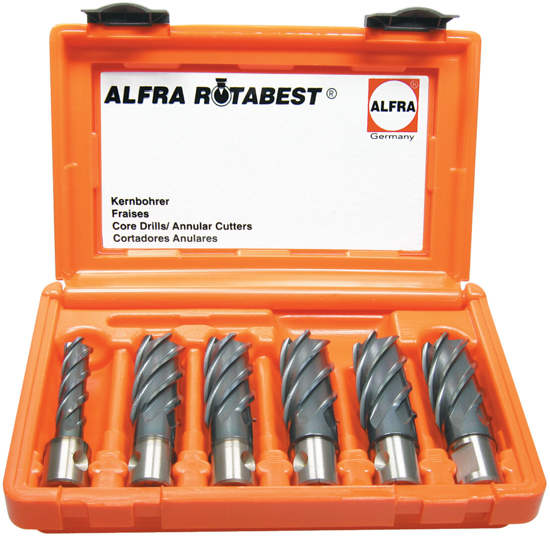 ALFRA Kernbohrer-Set im Koffer 25 mm, 6-teilig